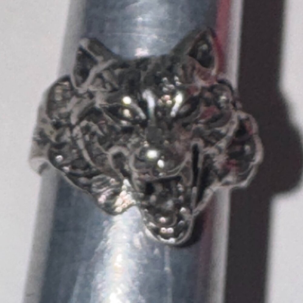 Wolf's Head Ring, Size 10